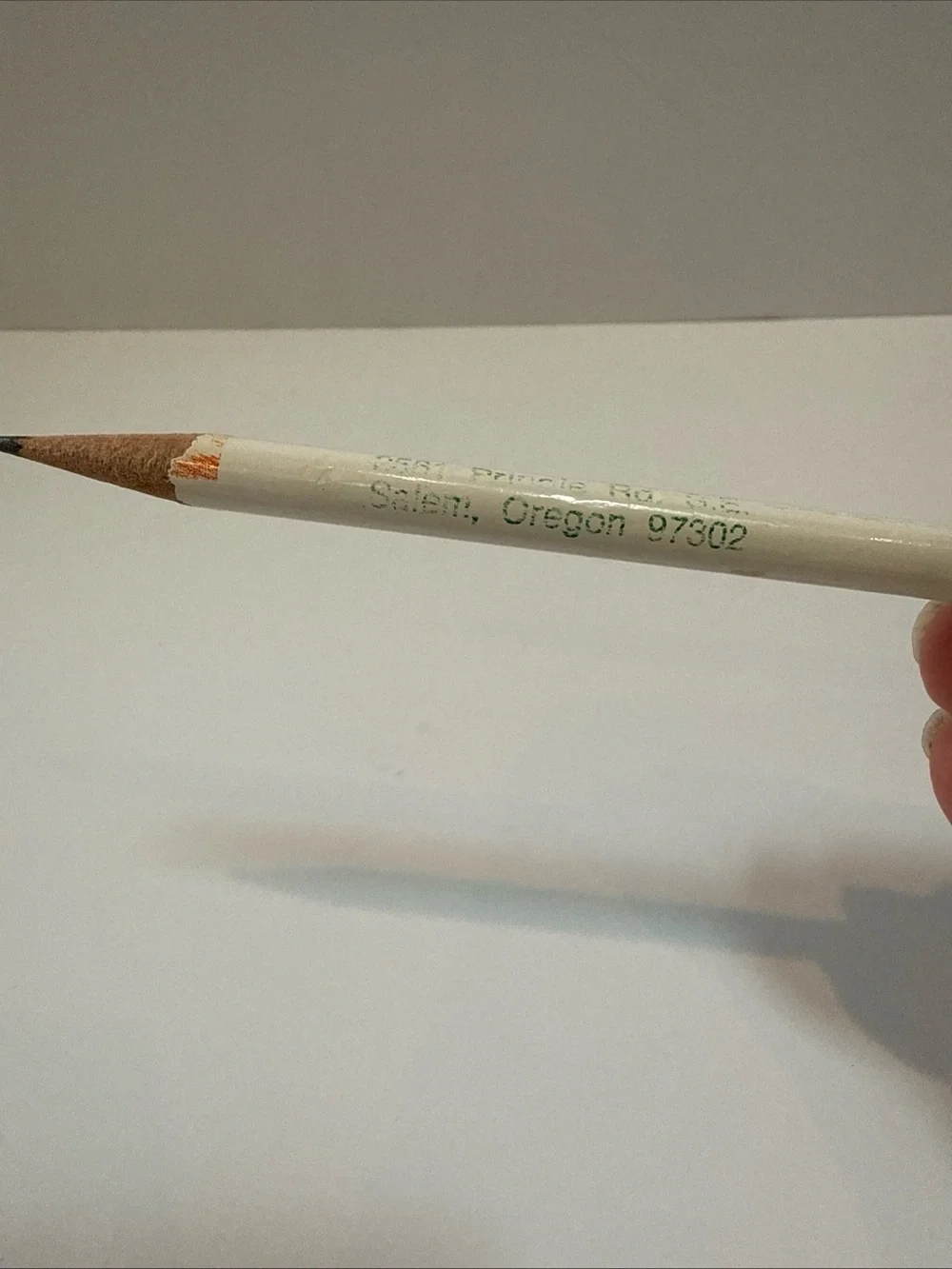 White Promotional Pencil for 7-up bottling Co Salem Oregon used